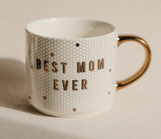 Best Mom Ever Gold Tile Coffee Mug
