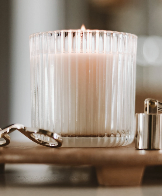 Weekend Candle - Fluted Ribbed Jar