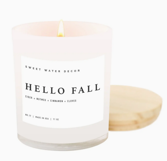 Hello Fall Candle