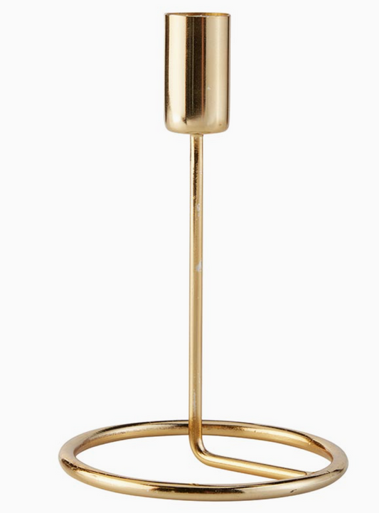 Modern Brass Candleholder