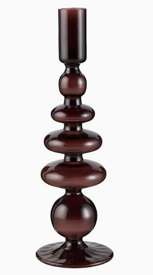 Plum Taper Candleholder