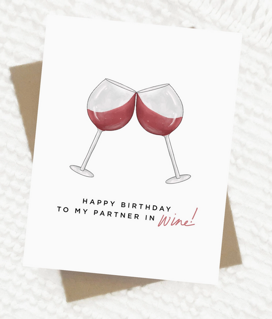 Happy Birthday Wine Card