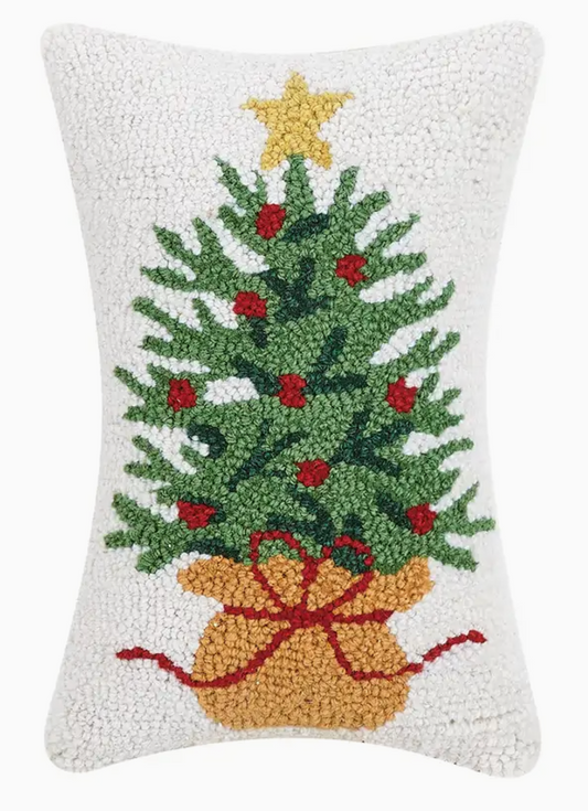 Mini Wrapped Christmas Tree Hook Pillow