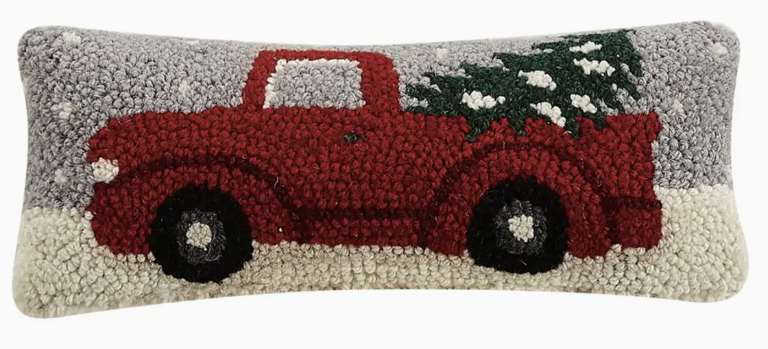 Mini Christmas Truck Hook Pillow