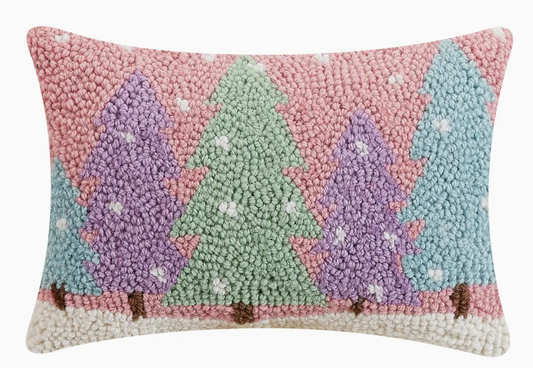 Snowy Bright Forest Hook Pillow